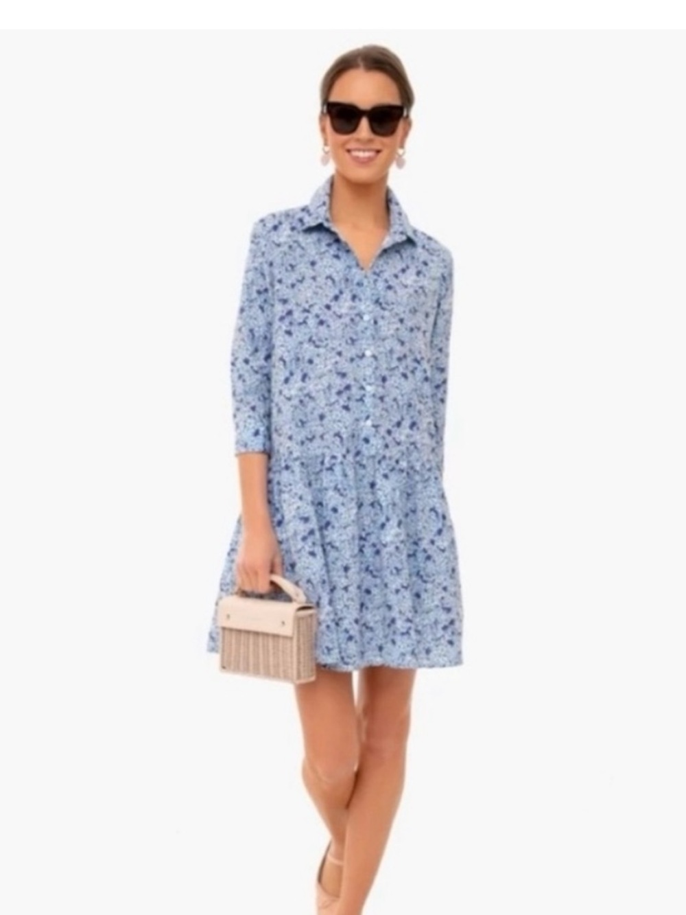 Tuckernuck Hydrangea Blue Hayes Dress XS